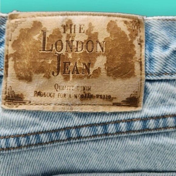Y2K Moda Int'l the London Jean Cutoff Frayed Distressed Shorts 80s 90s - Sz 10 - Picture 3 of 9